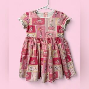 Pink Patterned Kids Dress